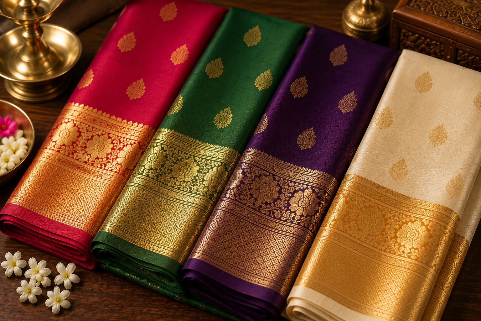Pure Zari Border Silks